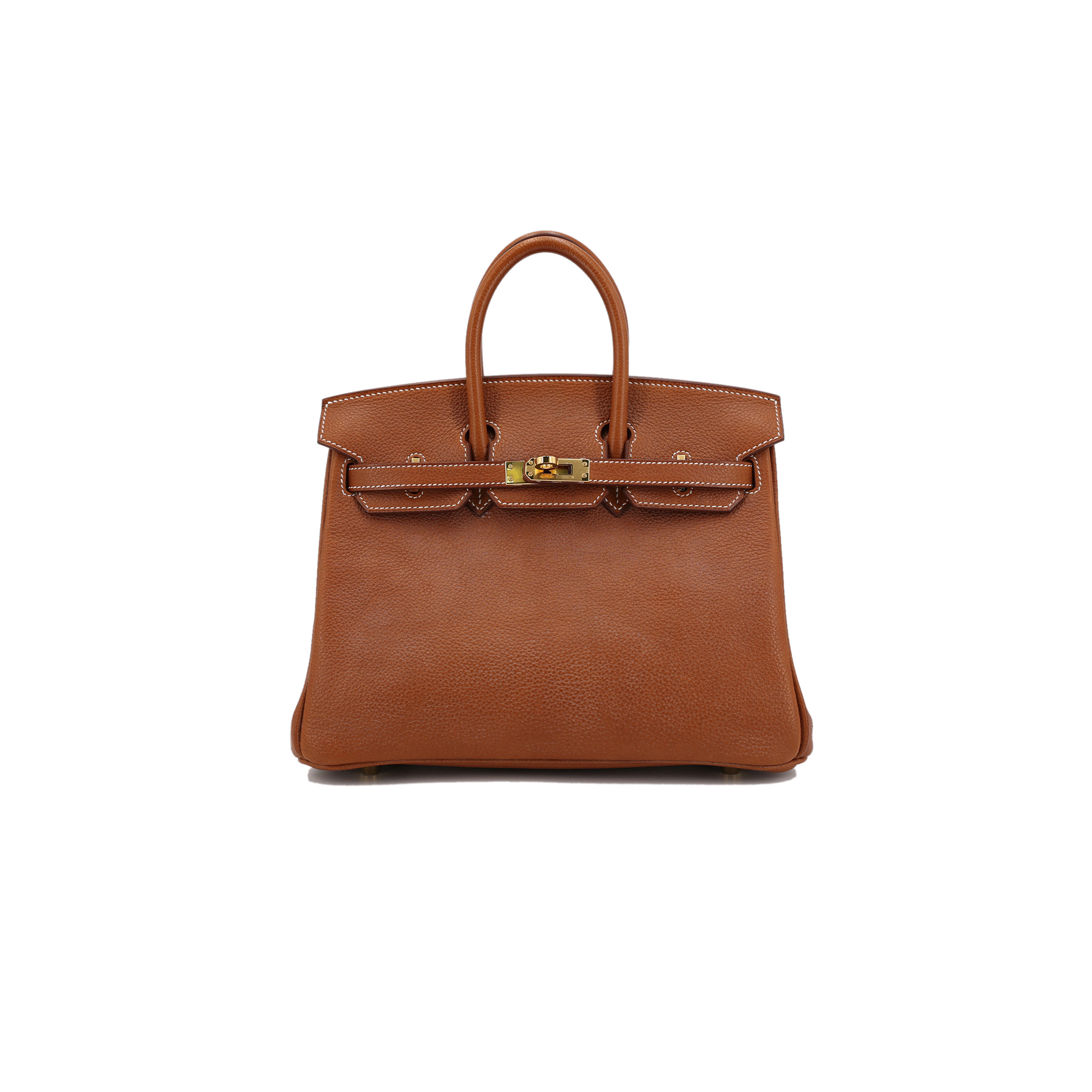 HERMES MASTER BIRKIN 25 SADDLE LEATHER GOLDEN BROWN GOLD BUCKLE BAG 9012863189 (25*20*13cm)